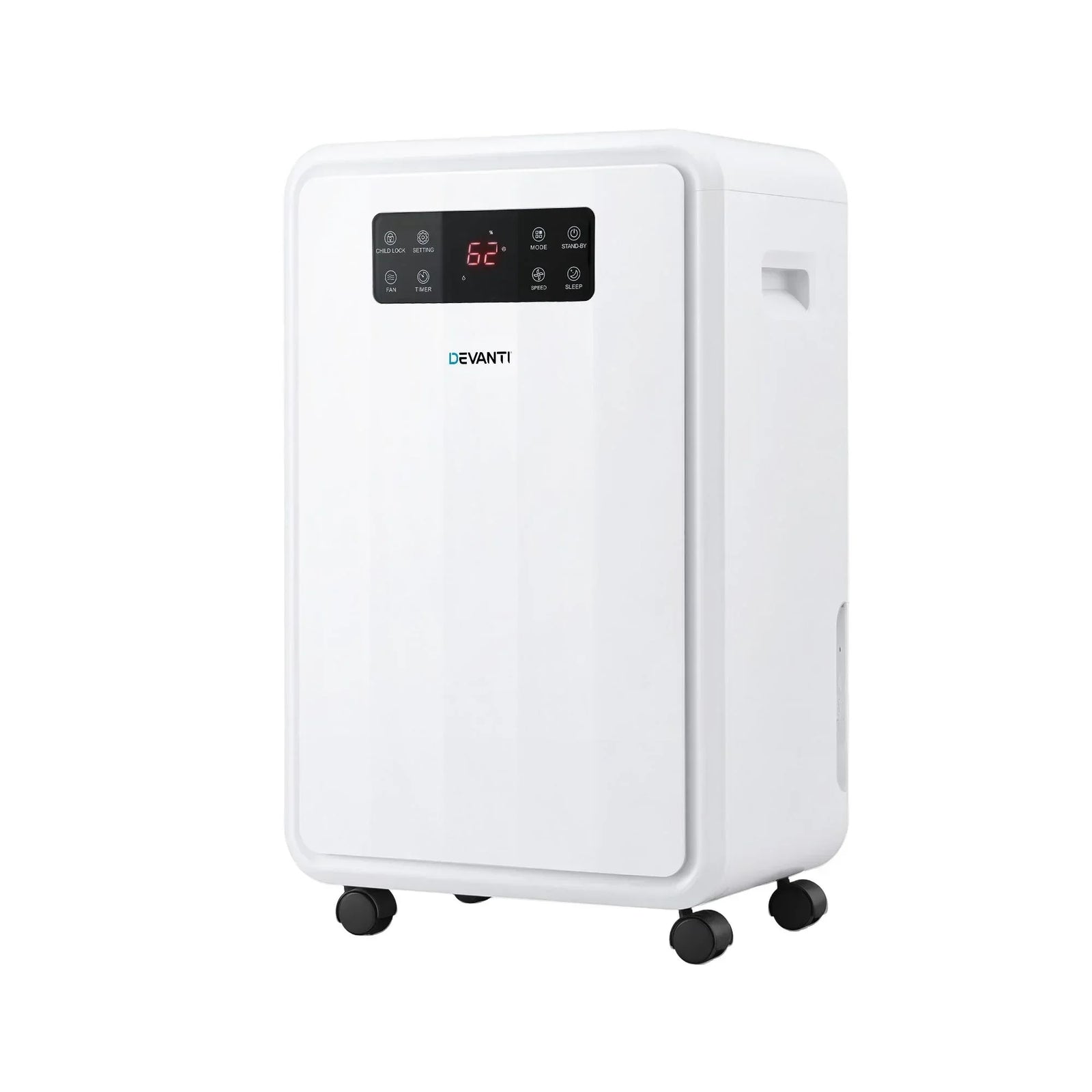 Dehumidifier – 70L/Day, 8.5L Tank, Carbon Filter, Drain Hose, White