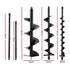 Giantz Post Hole Digger Auger Drill Bit Set 100mm 200mm 300mm Carbon Steel Black