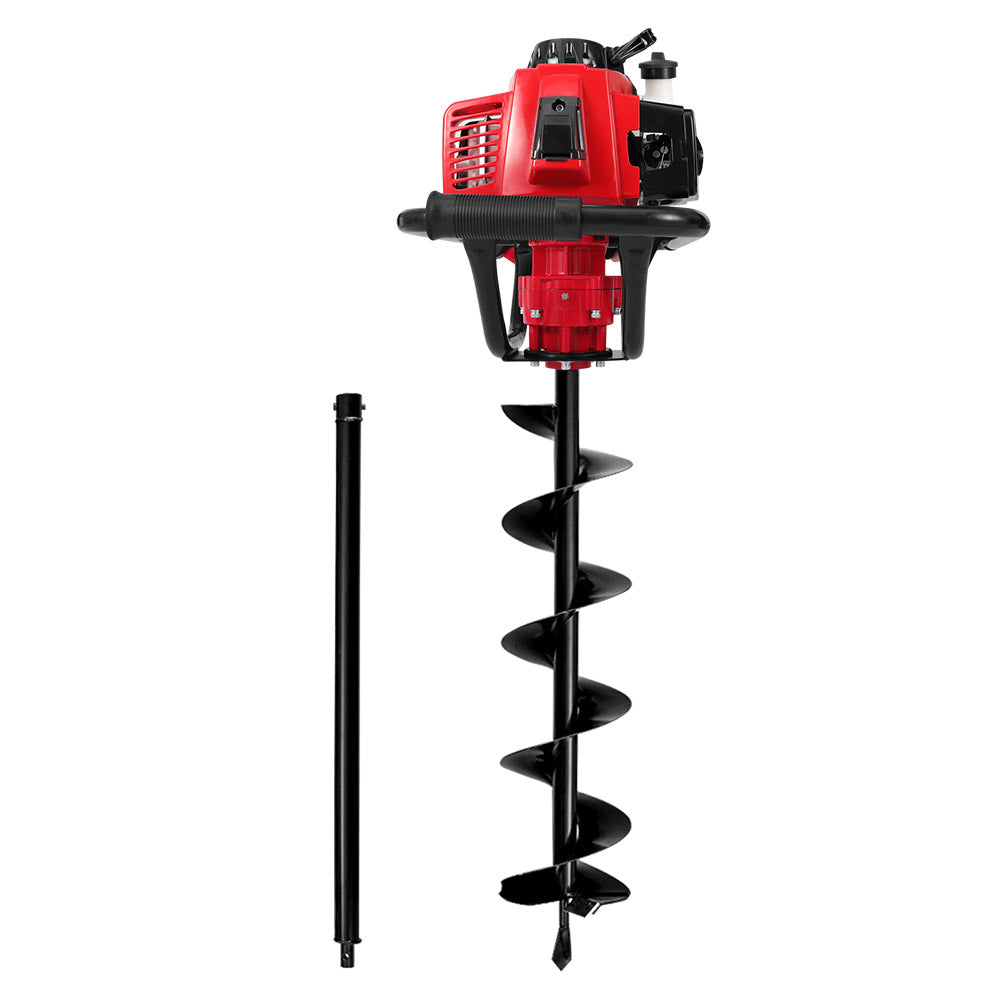 Giantz Post Hole Digger 200mm Petrol Drill Extension Auger Bits
