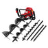 Giantz Post Hole Diggers Petrol Digger Extension Auger Bits