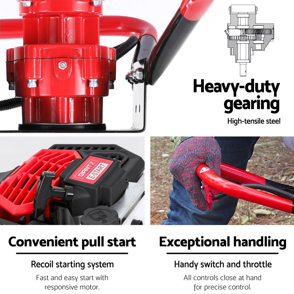 Post Hole Digger Motor Only Petrol Engine Red