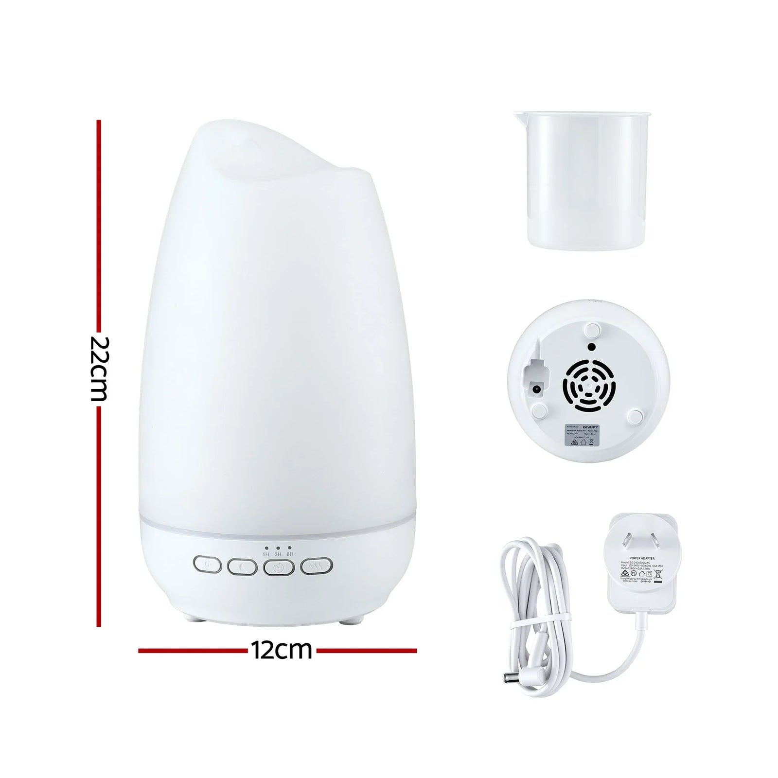 Ultrasonic Essential Oil Aroma Diffuser Aromatherapy Cool Mist Humidifier w/ LED Light 300ml
