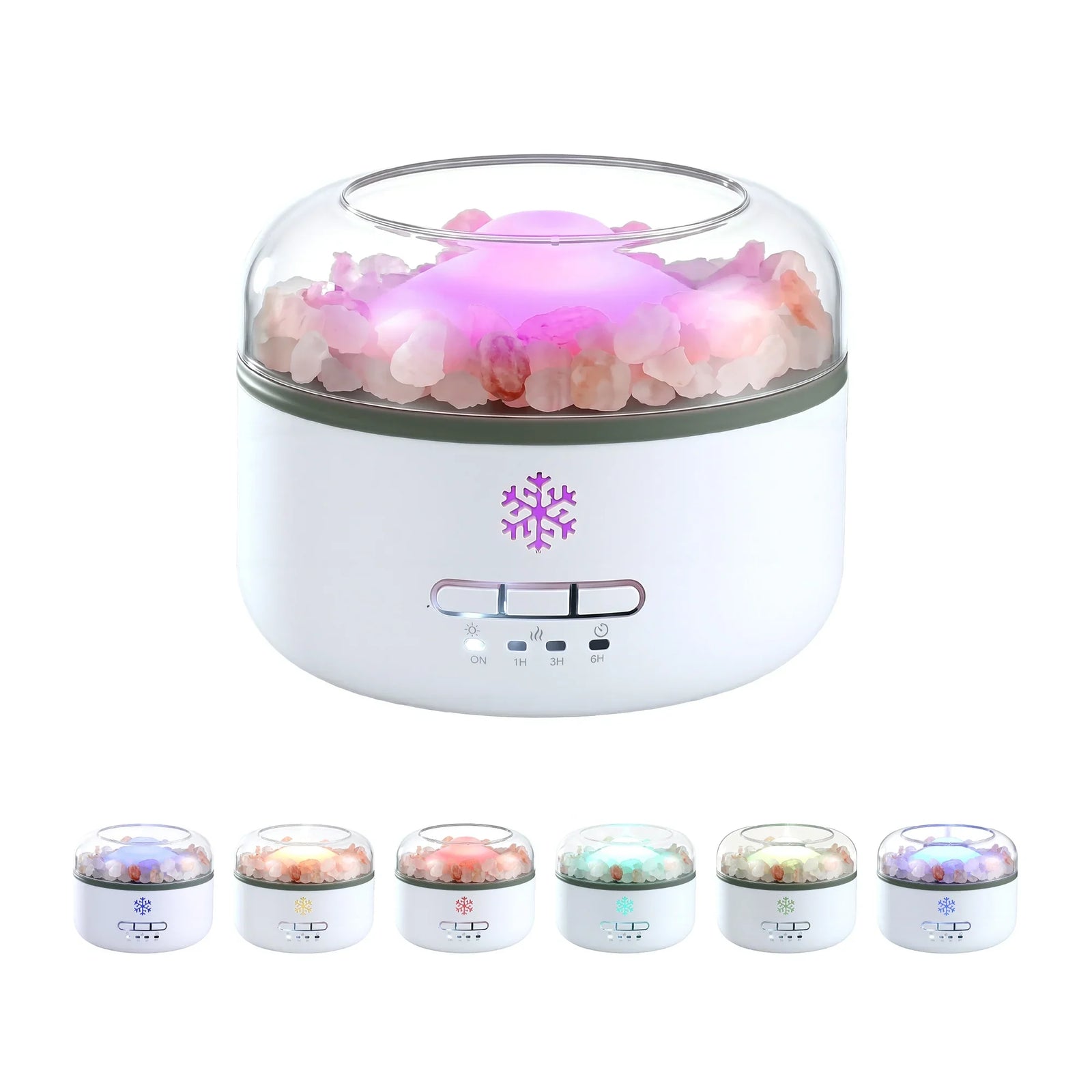 150ml Salt Lamp Aroma Diffuser Ultrasonic Humidifier Purifier 7 LED Colors