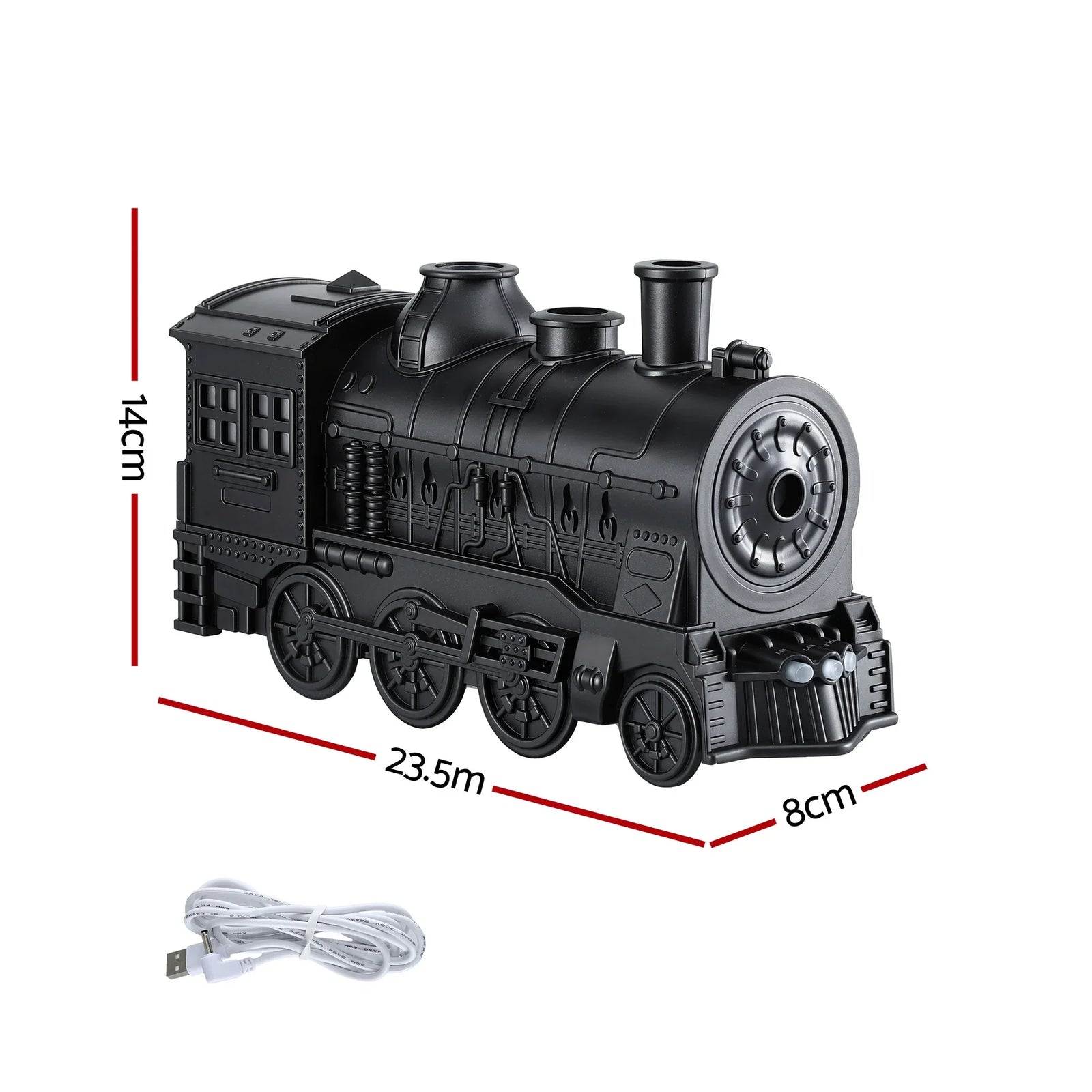 Train Aroma Diffuser Essential Oil Humidifier 300ml Smoke Ring LED Timer