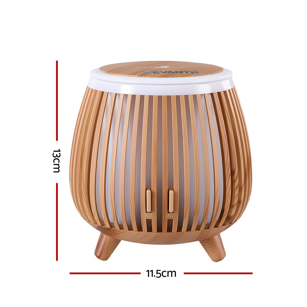 Ultrasonic Aroma Diffuser Aromatherapy 140ml LED Lights Iron Humidifier Forest Deep Wood