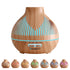 Ultrasonic Aroma Diffuser Aromatherapy 400ml LED Lights Iron Humidifier Forest Light wood grain