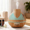 400ml Wood Grain Aroma Diffuser Essential Oil Humidifier LED Night Light