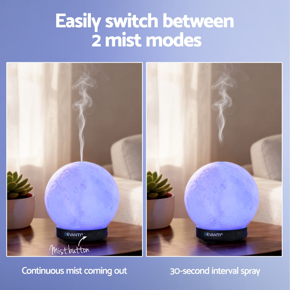 Ultrasonic Aroma Diffuser Aromatherapy Moon Lamp 100ml