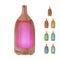 Ultrasonic Aroma Diffuser 200ml Essential Oil Humidifier LED Light Wood Grain