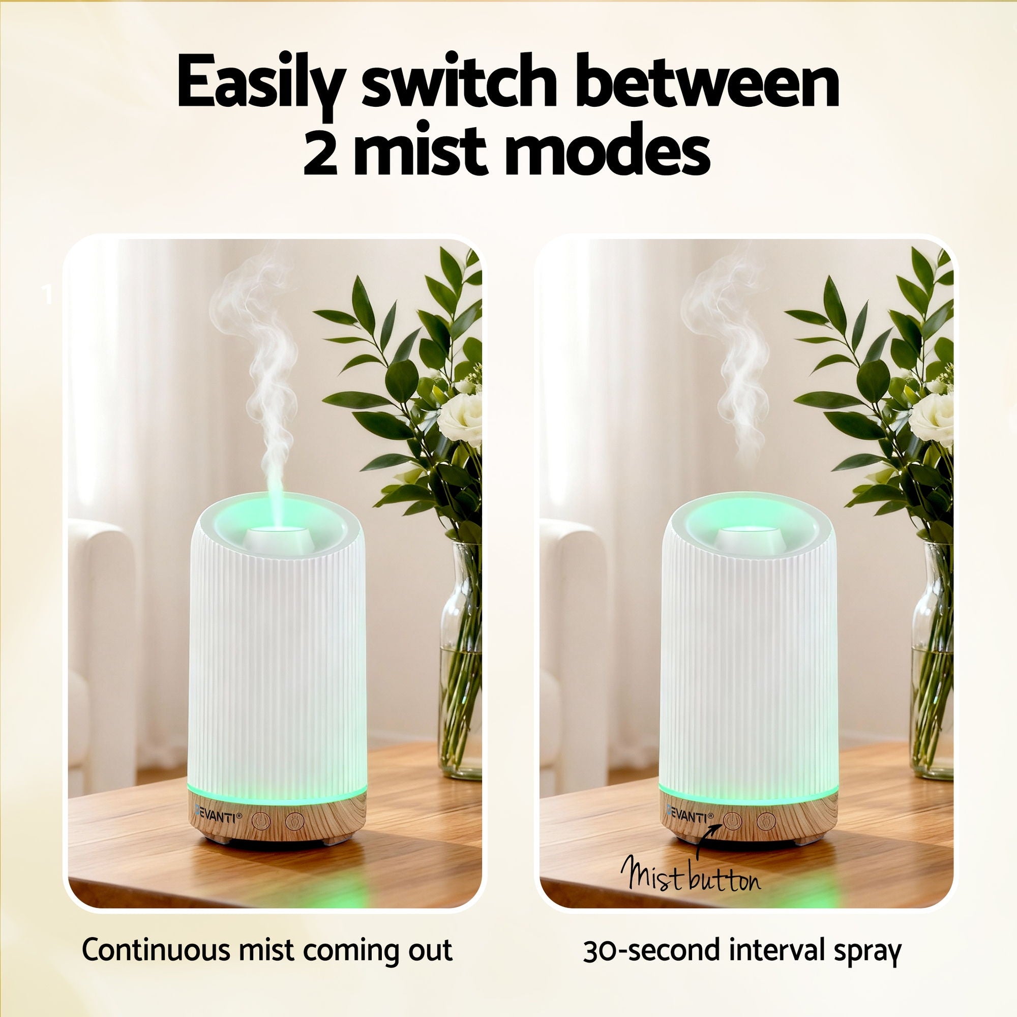 Ultrasonic Aroma Diffuser Aromatherapy 200ml LED Lights Iron Humidifier Forest