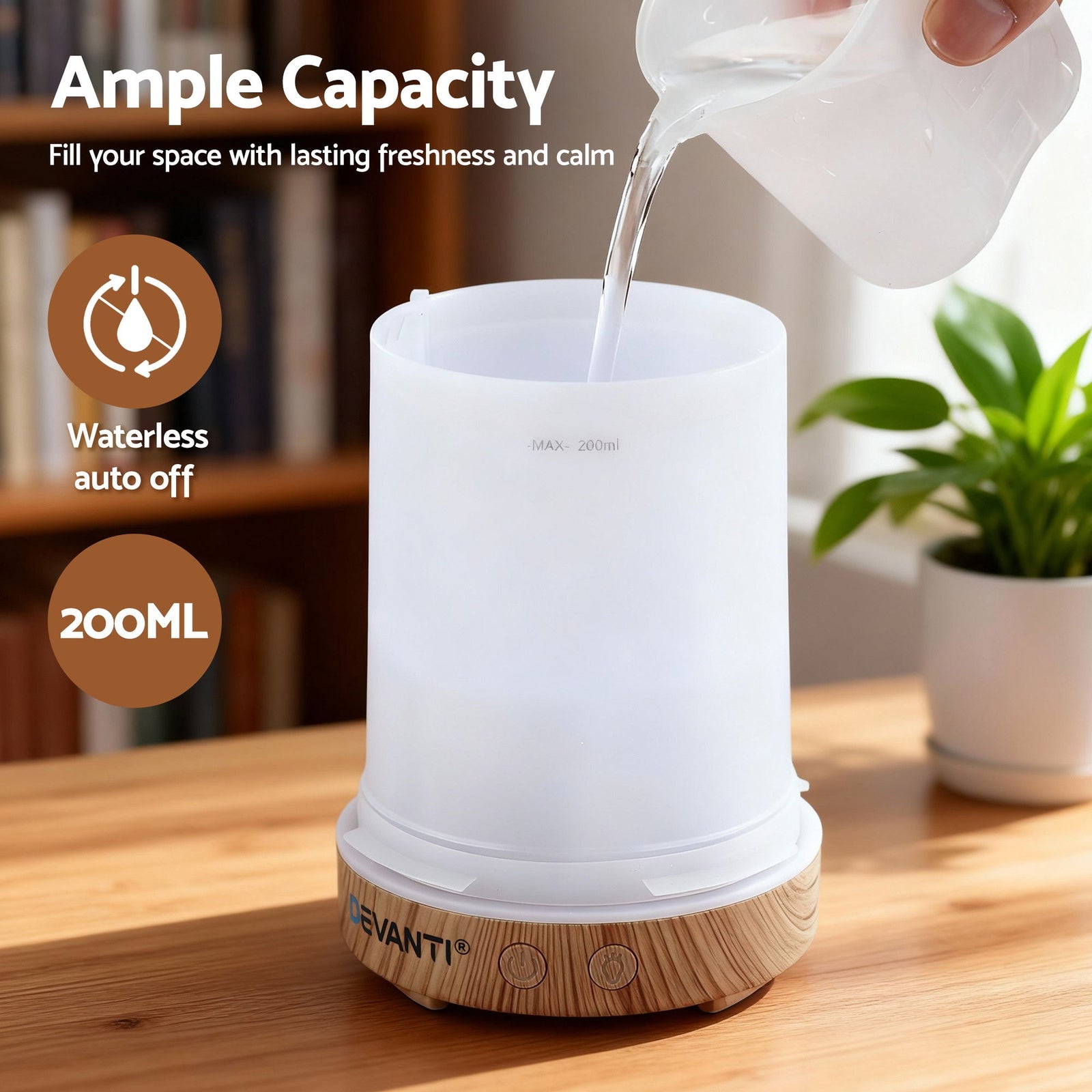 Ultrasonic Aroma Diffuser Aromatherapy 200ml LED Lights Iron Humidifier Forest
