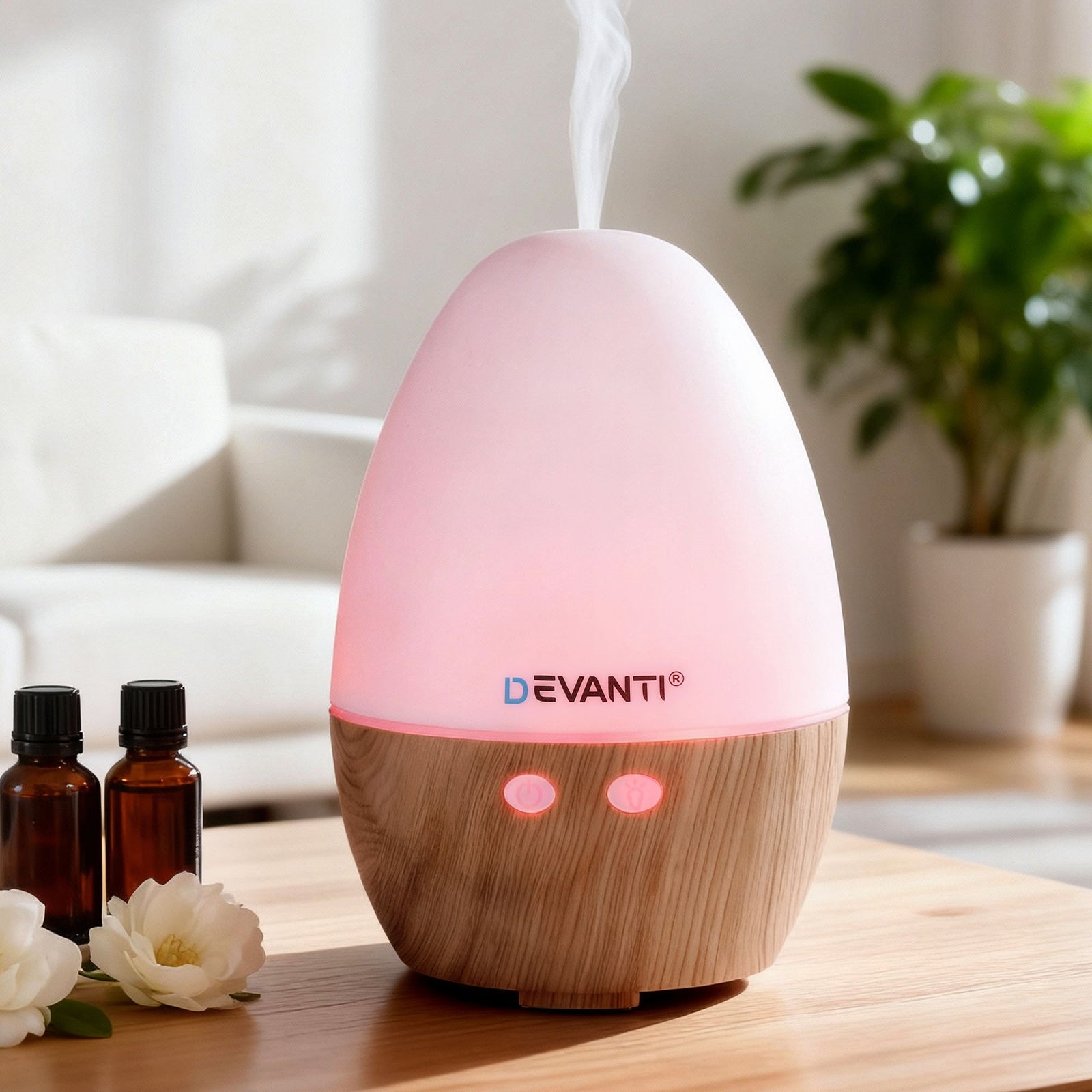 Ultrasonic Aroma Diffuser Aromatherapy 130ml LED Lights Iron Humidifier Forest