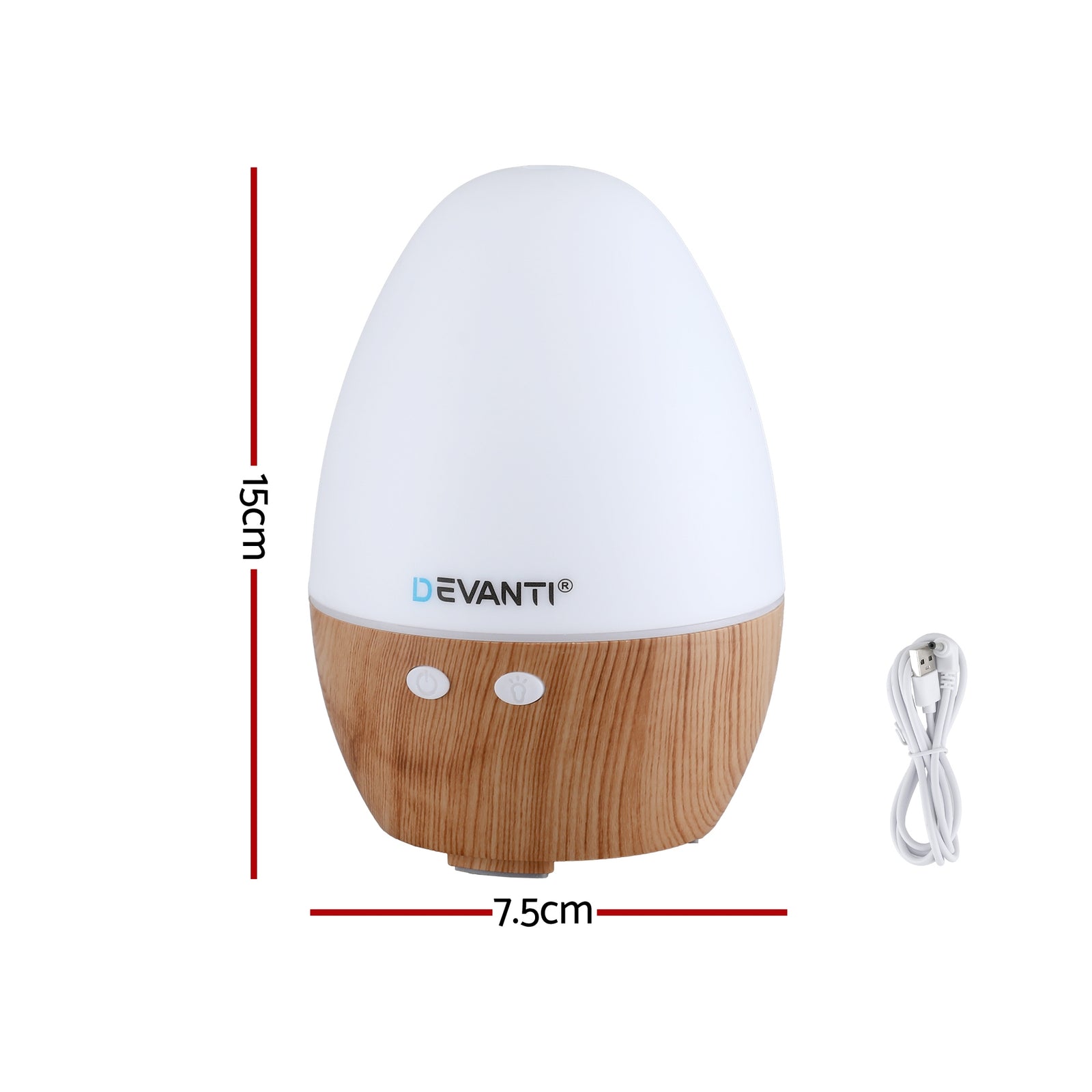 Ultrasonic Aroma Diffuser Aromatherapy 130ml LED Lights Iron Humidifier Forest