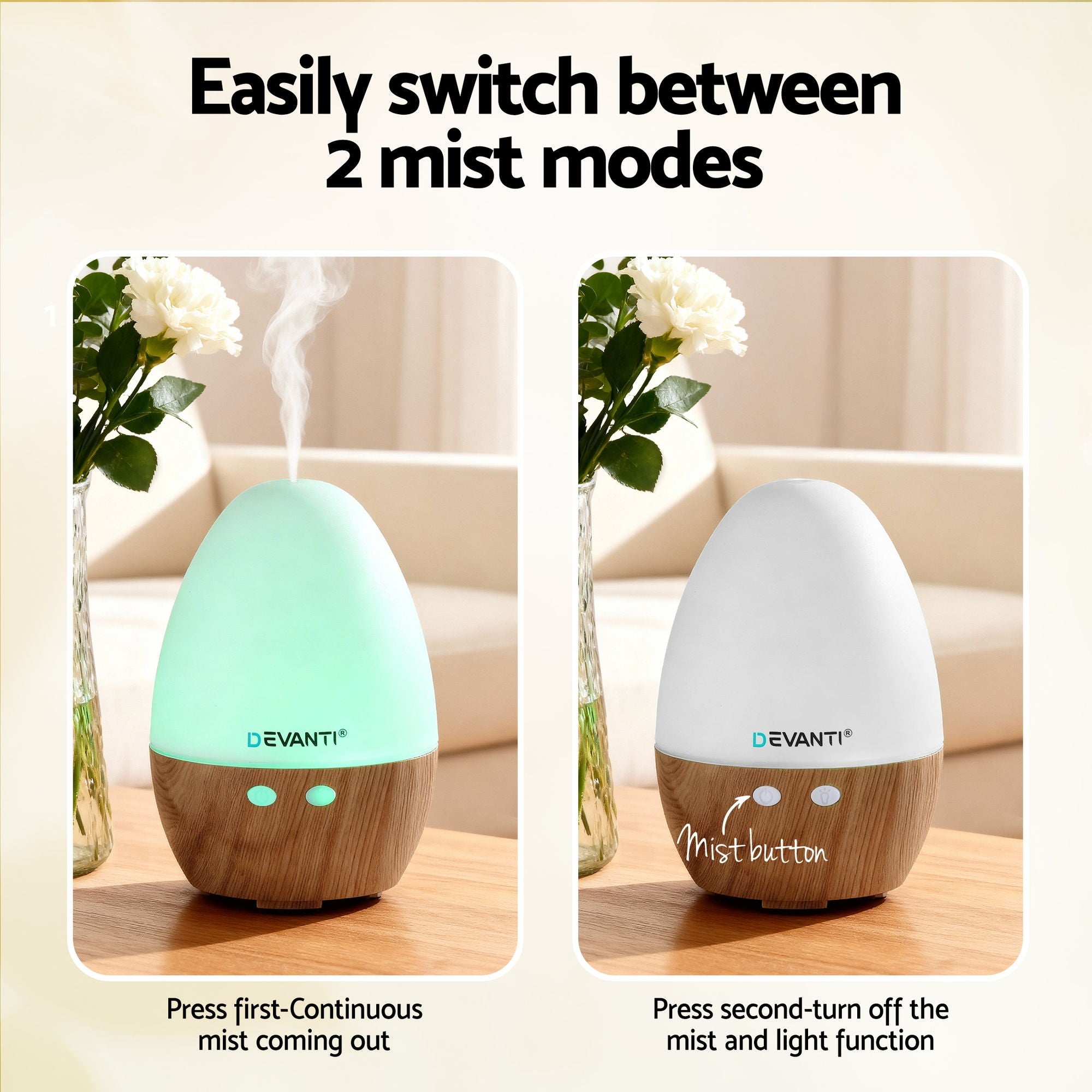 Ultrasonic Aroma Diffuser Aromatherapy 130ml LED Lights Iron Humidifier Forest