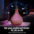 Ultrasonic Aroma Diffuser Aromatherapy 400ml LED Lights Iron Humidifier Forest Light wood grain