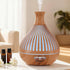 Ultrasonic Aroma Diffuser Aromatherapy 400ml LED Lights Iron Humidifier Forest Light wood grain