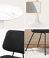 Round Dining Set – 60cm White Marble Table with 2 Black Upholstered Chairs