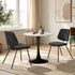 Round Dining Set – White 60cm Table with 2 Dark Grey Chairs