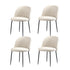 90cm Round Dining Table with 4PCS Chairs Sherpa White