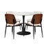 Dining Table Set 90cm Table and Chairs White & Black
