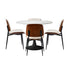 Dining Table Set 90cm Table and Chairs White & Black