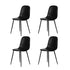 Oikiture 90cm Round Dining Table with 4x Dining Chairs PU Leather Black