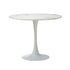 Oikiture 90cm Round Dining Table with 4x Dining Chairs PU Leather Green