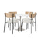 Oikiture 90cm Dining Table and Chairs 4-Seater Kitchen Furniture Set