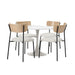 90cm Dining Table and Chairs 4-Seater Kitchen Furniture Set