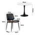 4 Seater Dining Set 90cm Table and Dining Chairs PU Leather