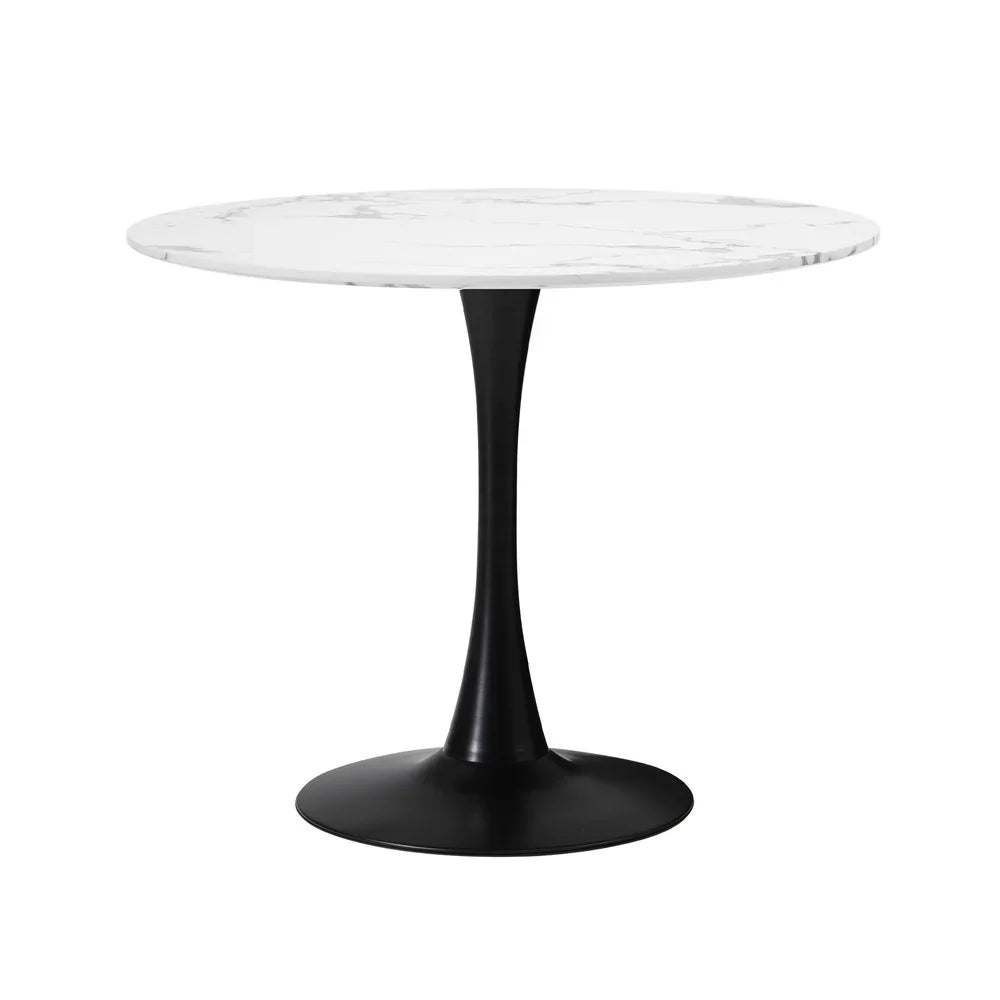 4 Seater Dining Set 90cm Table and Dining Chairs PU Leather