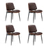 Dining Table Set 90cm with Chairs PU Leather Brown & White