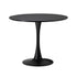 5PCS Dining Table Set Round Table Sherpa Chairs Grey