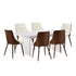 6-Seater Rectangular Dining Table and Chairs Wood Dining Set