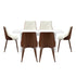 6-Seater Rectangular Dining Table and Chairs Wood Dining Set