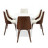 6-Seater Rectangular Dining Table and Chairs Wood Dining Set