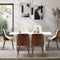6-Seater Rectangular Dining Table and Chairs Wood Dining Set