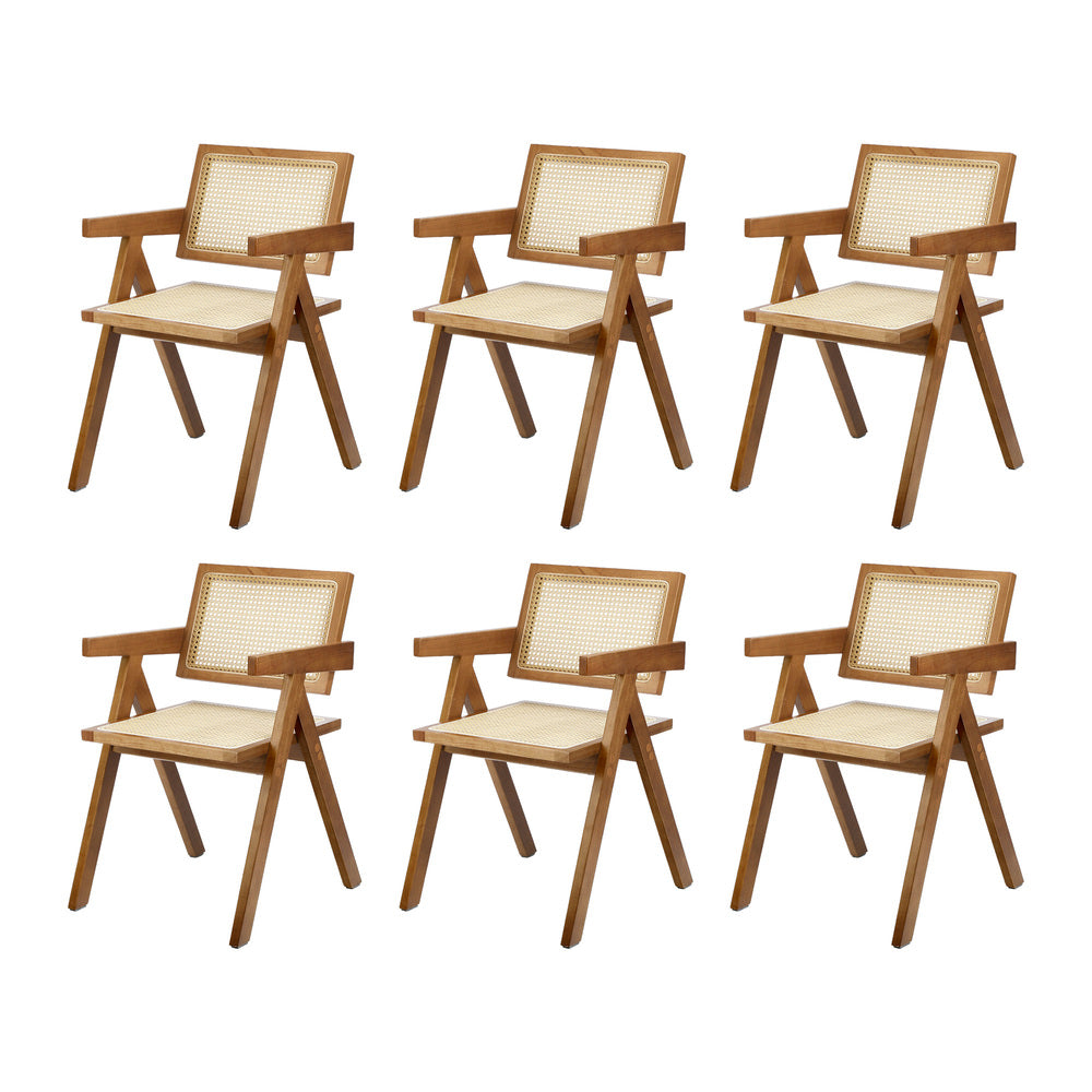 Oikiture 180cm Rectangular Dining Table with 4PCS Dining Chairs Wooden Walnut