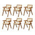 Oikiture 180cm Rectangular Dining Table with 4PCS Dining Chairs Wooden Walnut