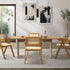 Oikiture 180cm Rectangular Dining Table with 4PCS Dining Chairs Wooden Walnut