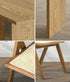 Oikiture 180cm Rectangular Dining Table with 4PCS Dining Chairs Wooden Walnut