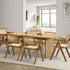 180cm Rectangular Dining Table with 6PCS Dining Chairs Wooden Walnut