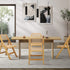 Oikiture 180cm Rectangular Dining Table with 4PCS Dining Chairs Foldable Natural