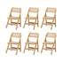 Oikiture 180cm Rectangular Dining Table with 6PCS Dining Chairs Foldable Natural