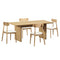 Oikiture Wooden 4-Seater Dining Table and Chairs Set