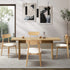 Oikiture Wooden 4-Seater Dining Table and Chairs Set