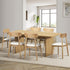 Oikiture Wooden 6-Seater Dining Table and Chairs Set