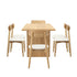 Oikiture Wooden 6-Seater Dining Table and Chairs Set