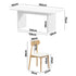 Oikiture 4-Seater Dining Table and Chairs Set Wooden White