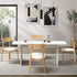 Oikiture 4-Seater Dining Table and Chairs Set Wooden White